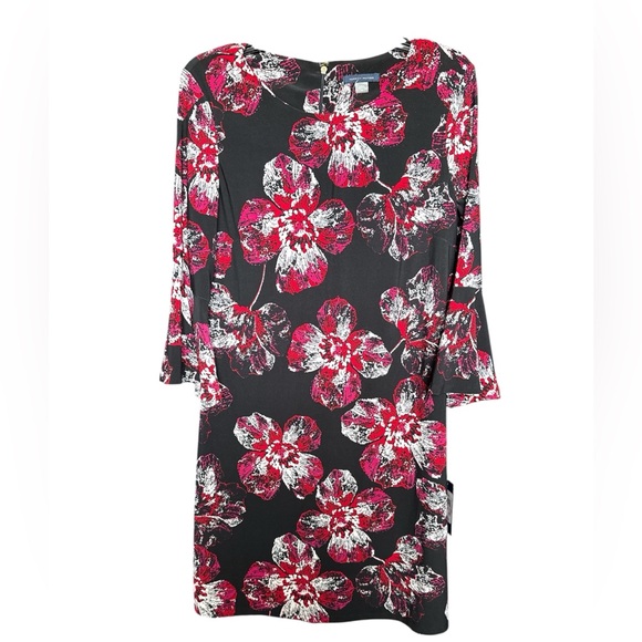 Tommy Hilfiger Dresses & Skirts - Tommy Hilfiger Black Dress with Red Floral Design